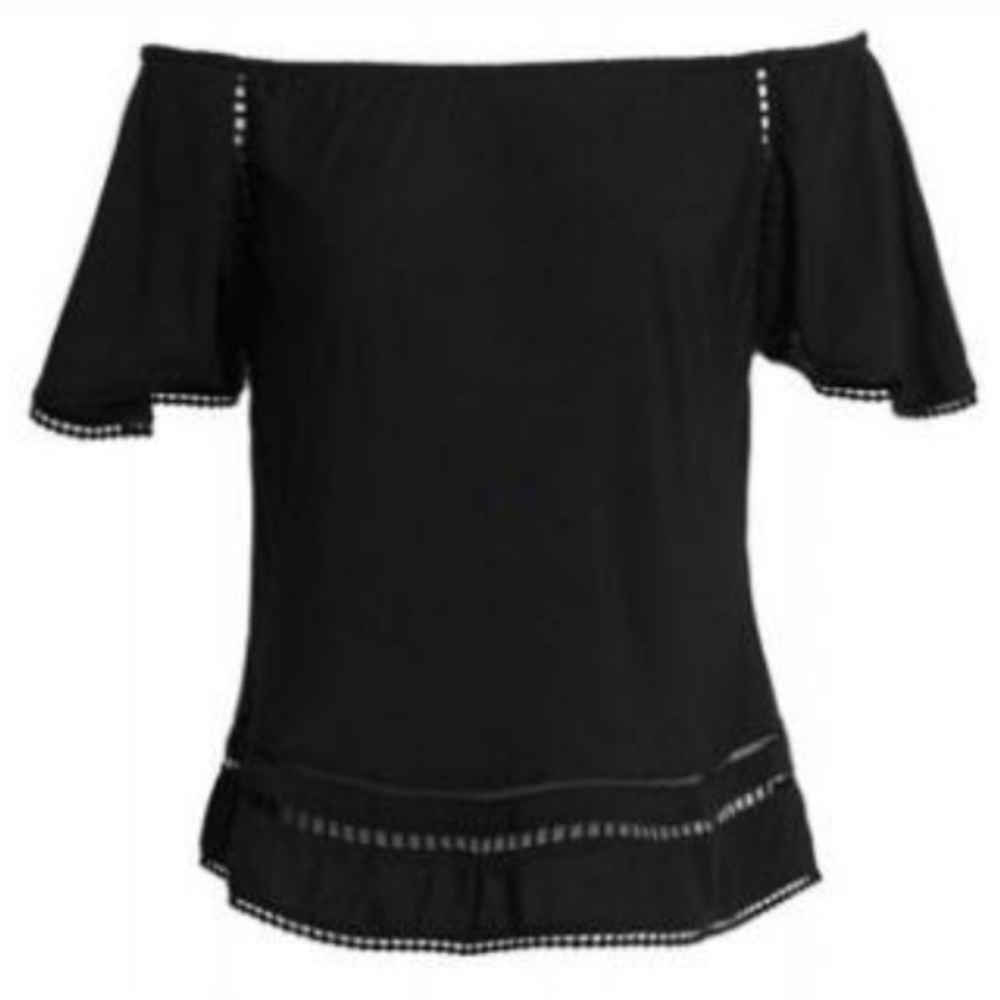 NAKED PRINCESS Isabella Black Off Shoulder Top NEW